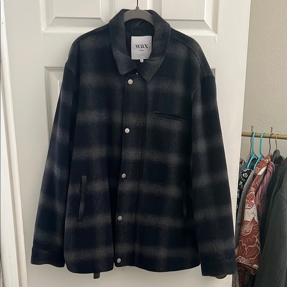Wax London, Navy & Gray, Plaid Men's Jacket, XL - Picture 1 of 13